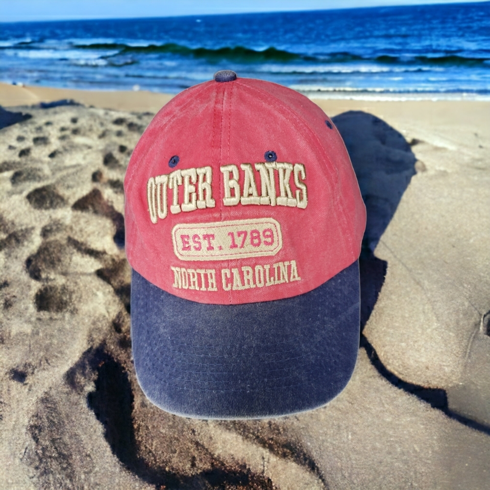Outer Banks Estb 1789 NC Coastal Baseball Beachy Gorpcore Ballcap OS